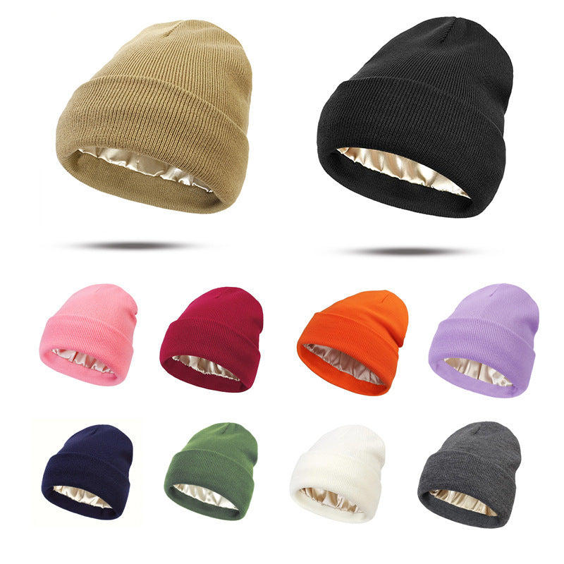 Satin Finish Knitted Winter Hats