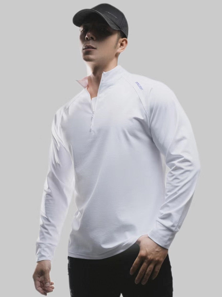 Men's Quick-Dry Half-Zip Long Sleeve Sport Shirt