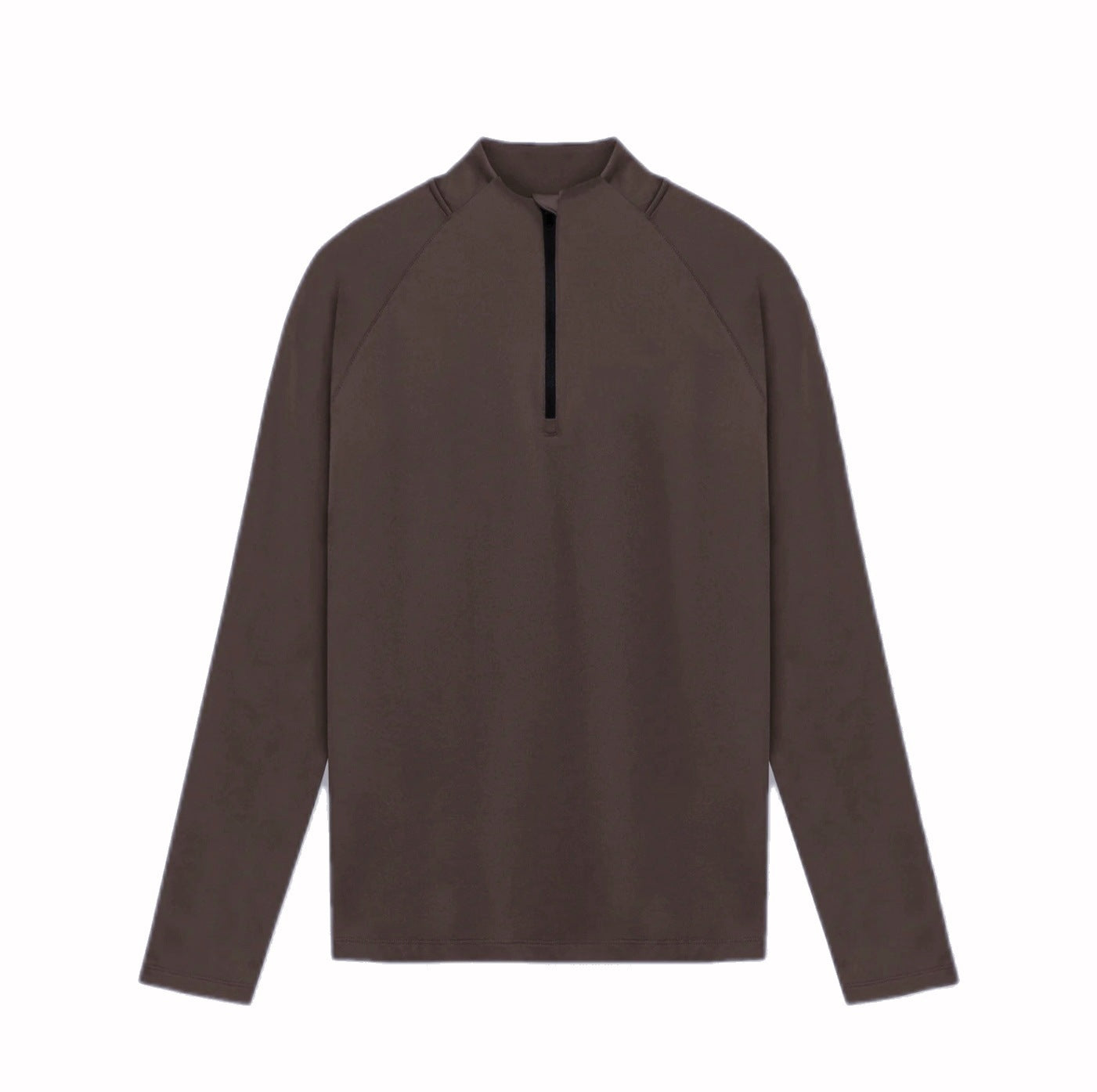 Mens Solid Color 1/4 Zip Turtleneck Sport Shirt