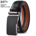 Genuine Leather Automatic Buckle Mens Belt