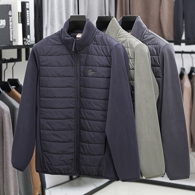 Mens Stand Collar Warm Casual Jacket
