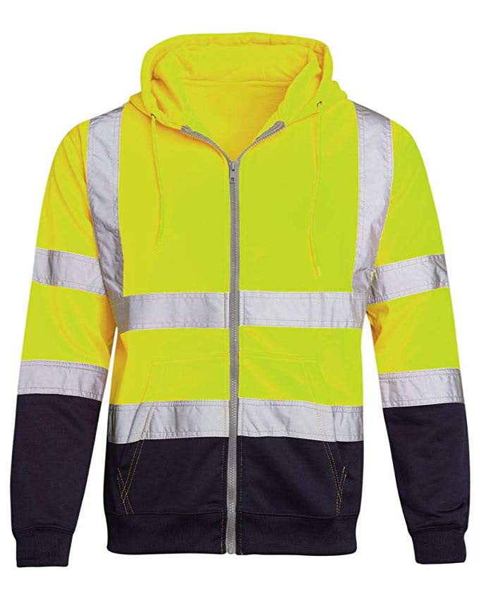 Men's Reflective Fleece Hooded Jacket