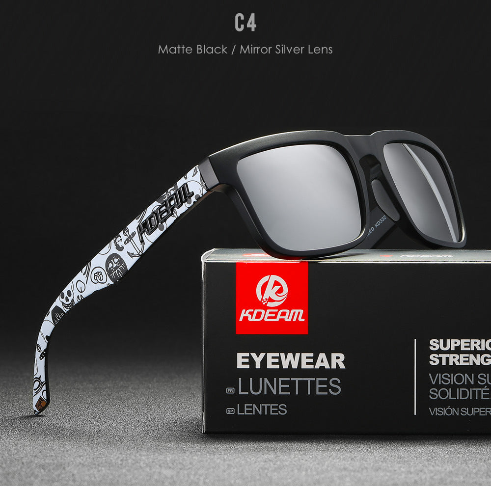 Classic Square Polarized Sunglasses for Outdoor Sports