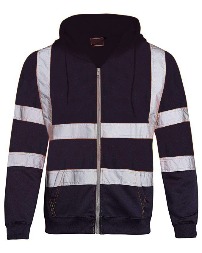 Men's Reflective Fleece Hooded Jacket