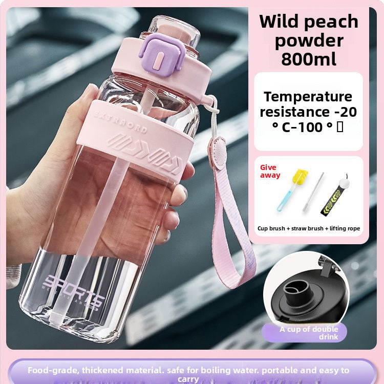 Insulated Sports Water Bottle with Carrying Rope