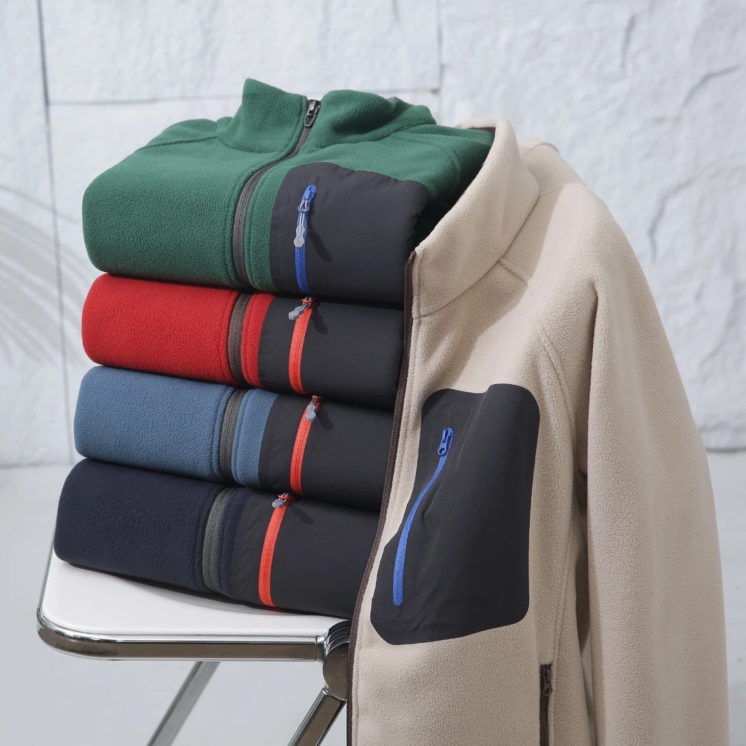 Ultra-Light Warm Fleece Stand Collar Jacket