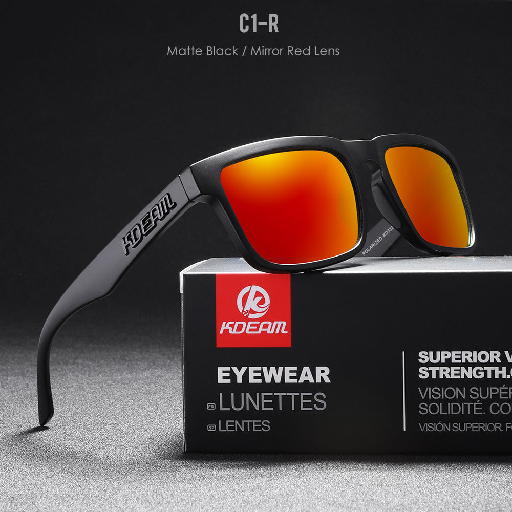 Classic Square Polarized Sunglasses for Outdoor Sports