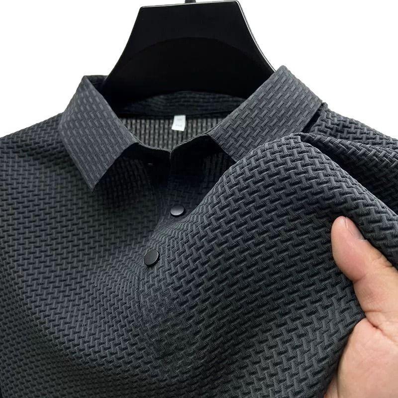 Ice silk short-sleeved lapel Polo shirt