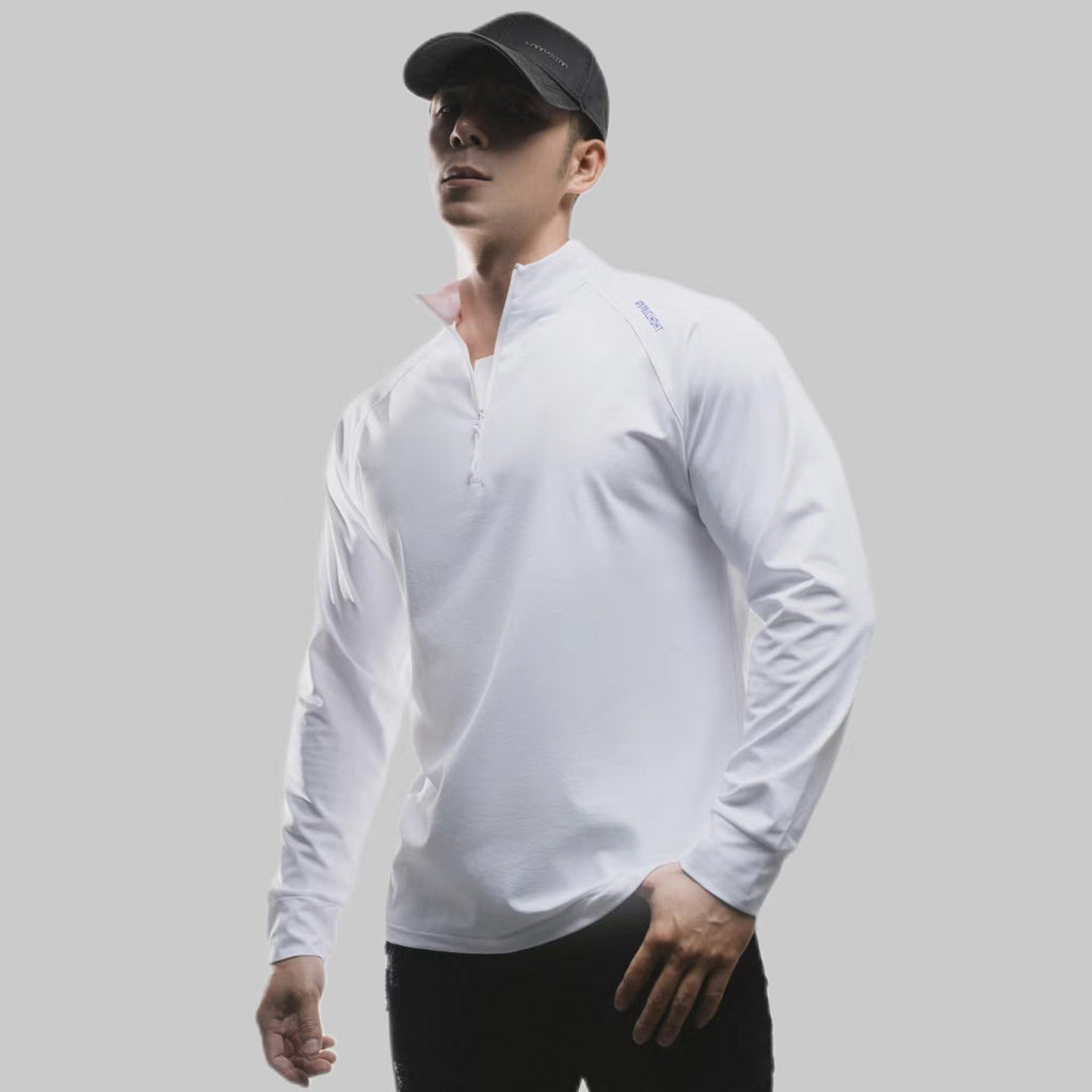 Men's Quick-Dry Half-Zip Long Sleeve Sport Shirt