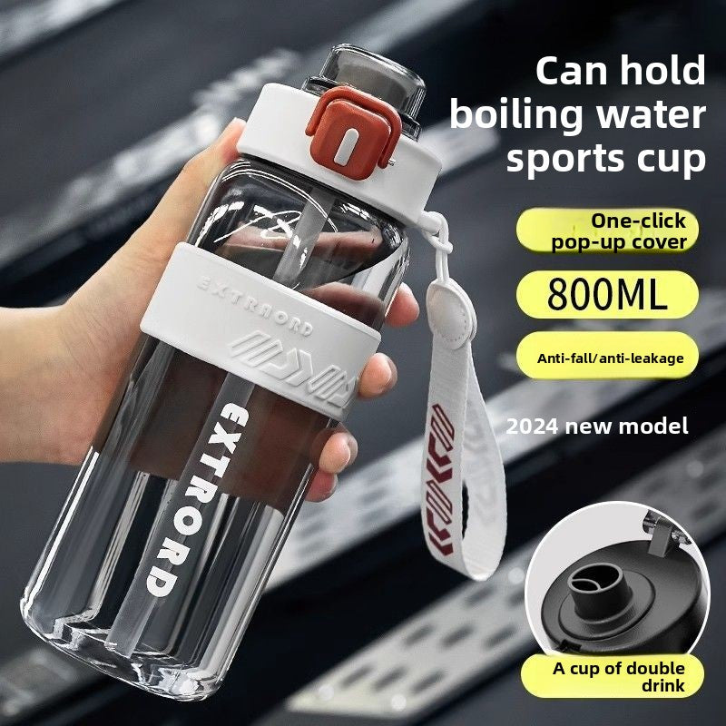 Insulated Sports Water Bottle with Carrying Rope