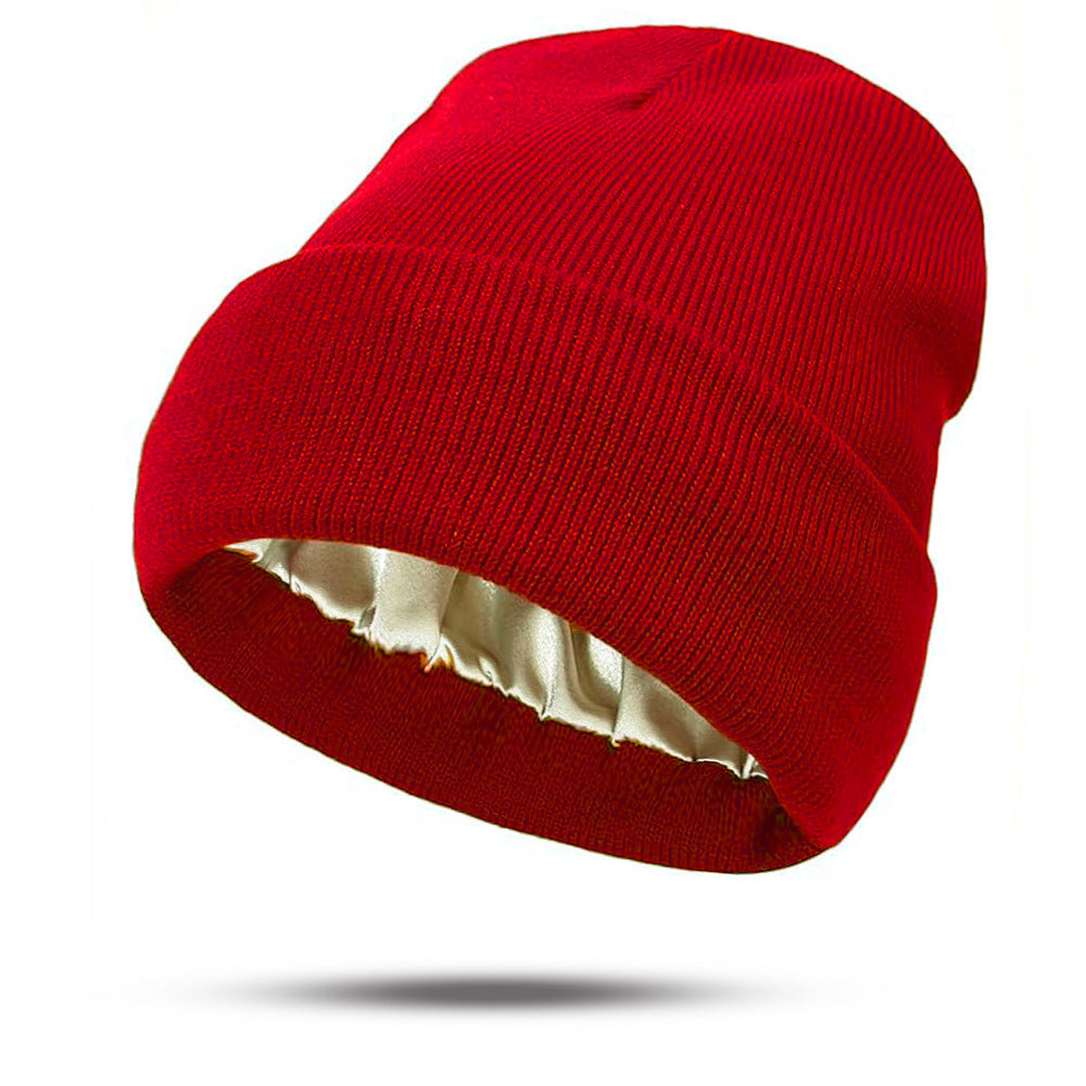 Satin Finish Knitted Winter Hats