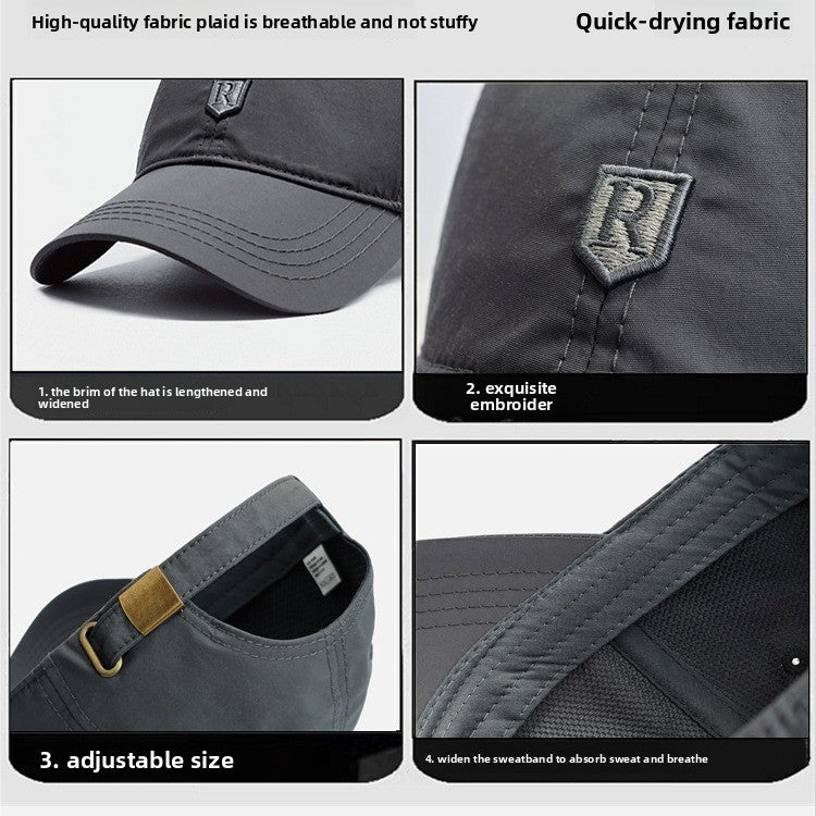 Adjustable Quick-Dry Baseball Cap with Sun Protection