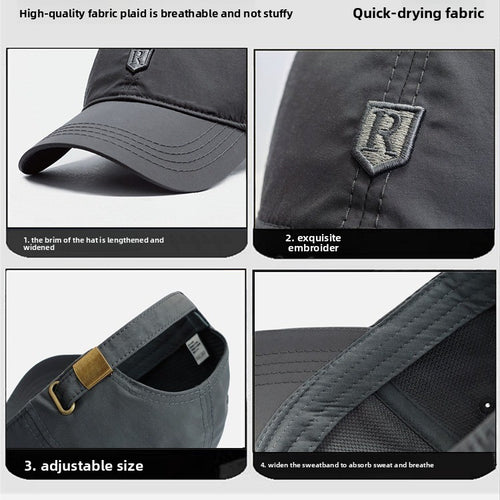 Adjustable Quick-Dry Baseball Cap with Sun Protection