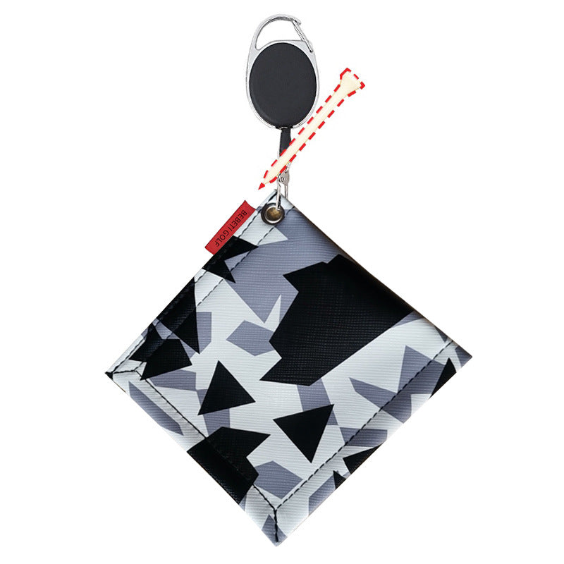 Golf Towel with Hanging Ring Camouflage Design