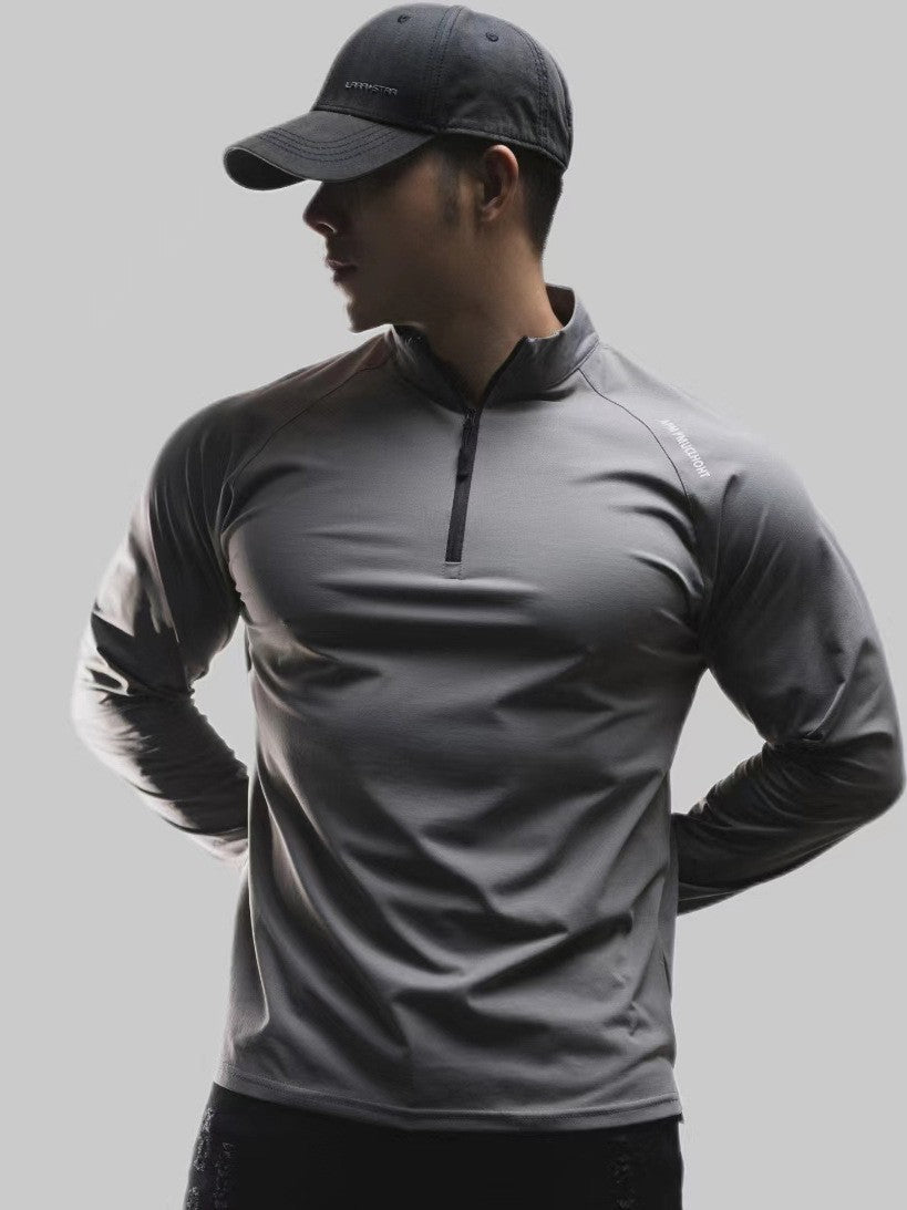 Men's Quick-Dry Half-Zip Long Sleeve Sport Shirt