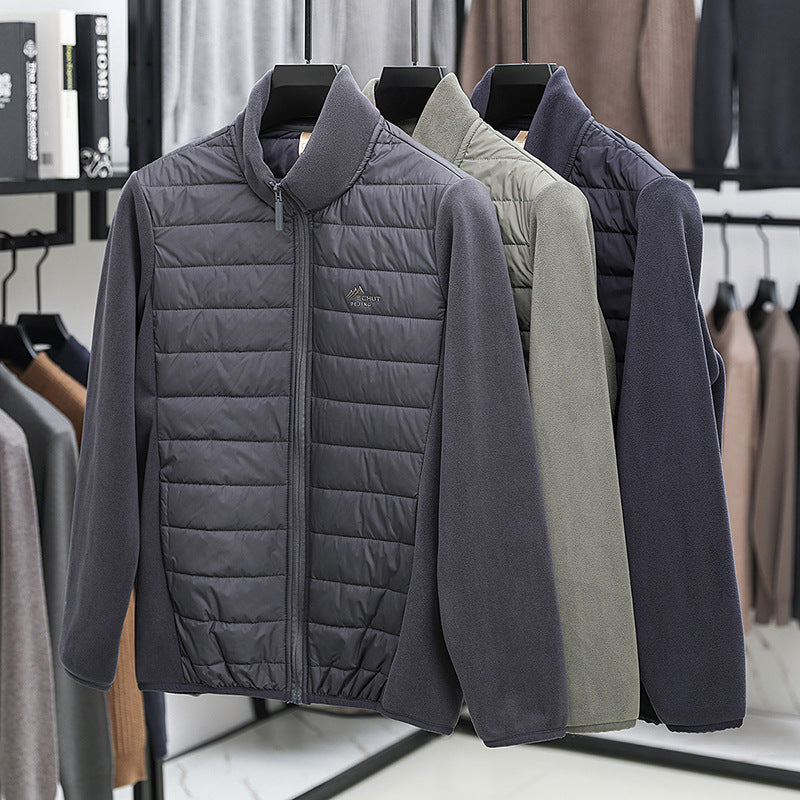 Mens Stand Collar Warm Casual Jacket