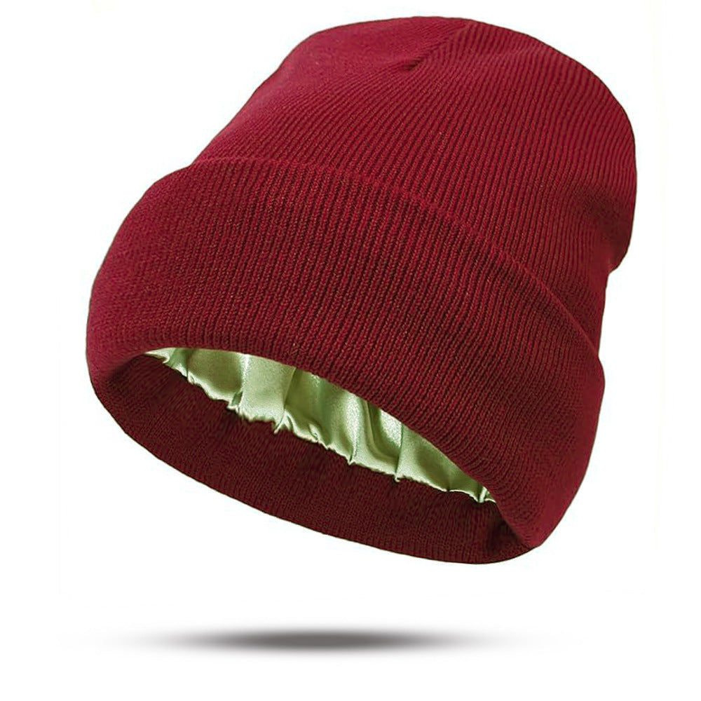 Satin Finish Knitted Winter Hats