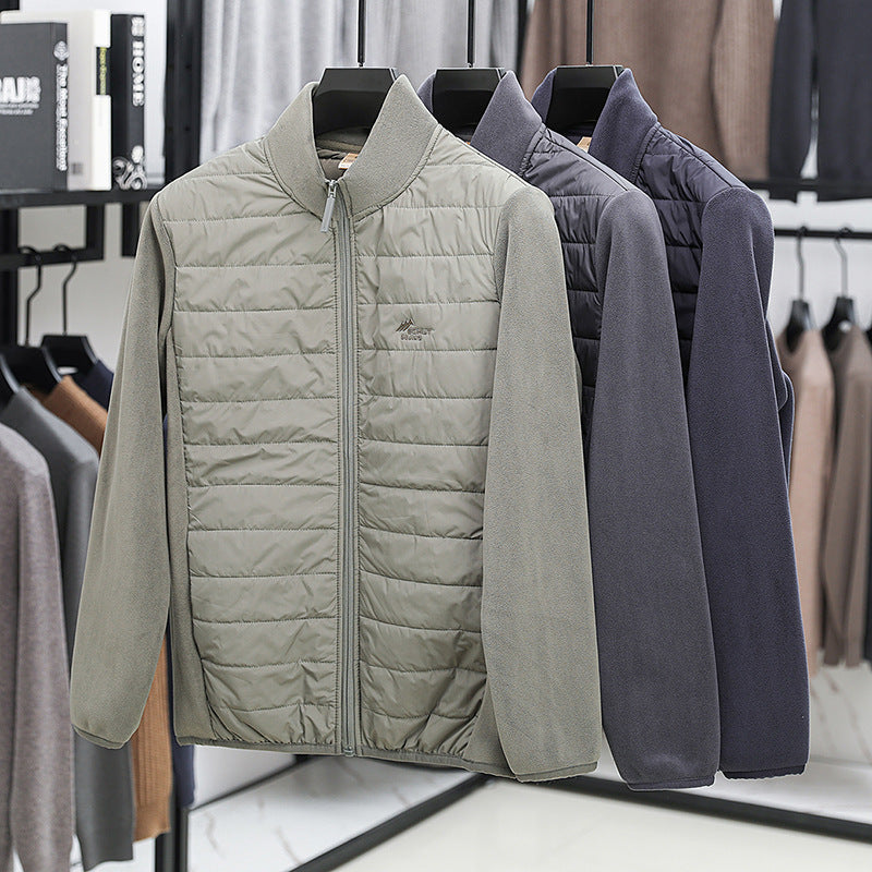 Mens Stand Collar Warm Casual Jacket