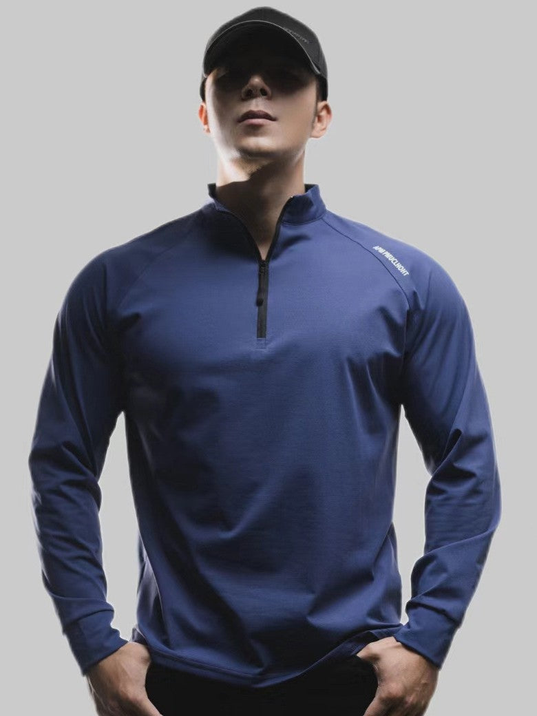 Men's Quick-Dry Half-Zip Long Sleeve Sport Shirt