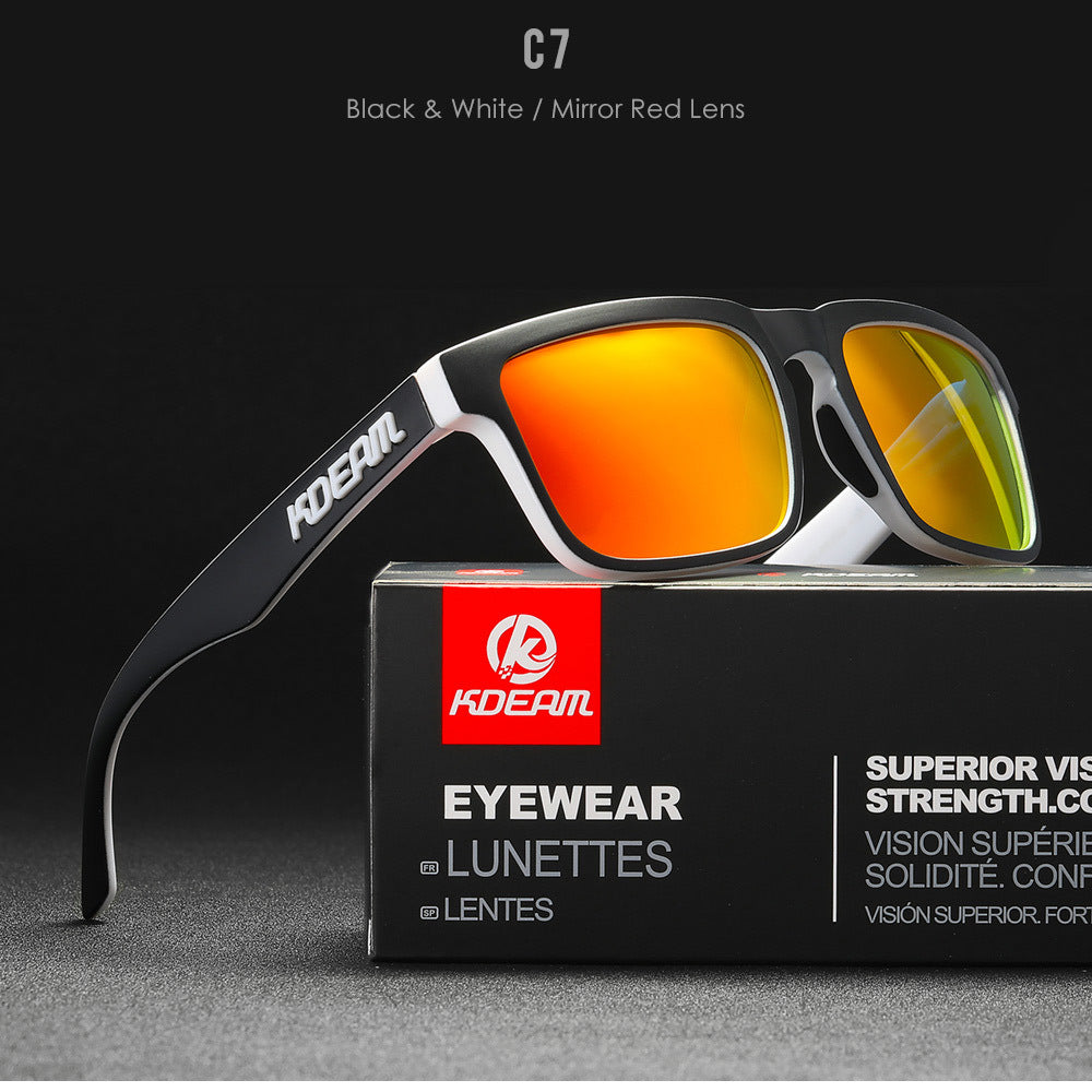 Classic Square Polarized Sunglasses for Outdoor Sports