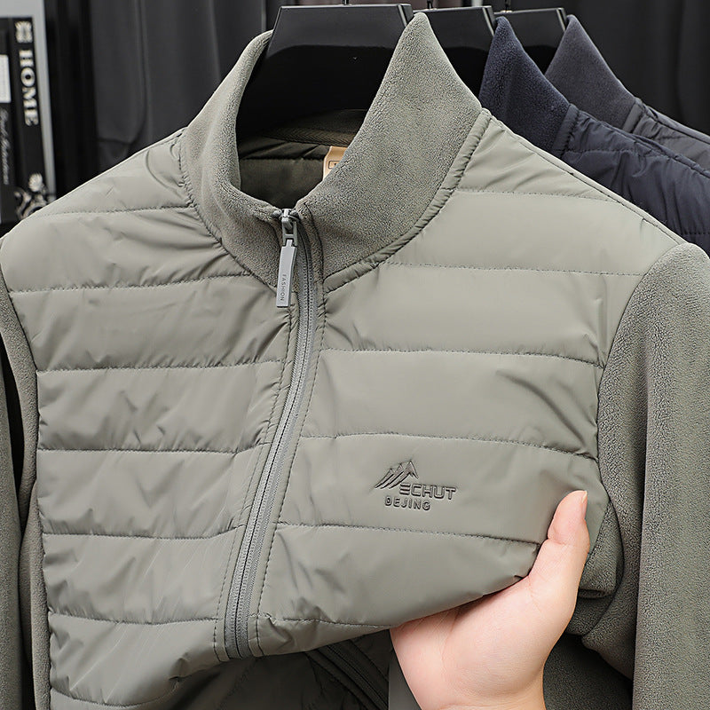 Mens Stand Collar Warm Casual Jacket