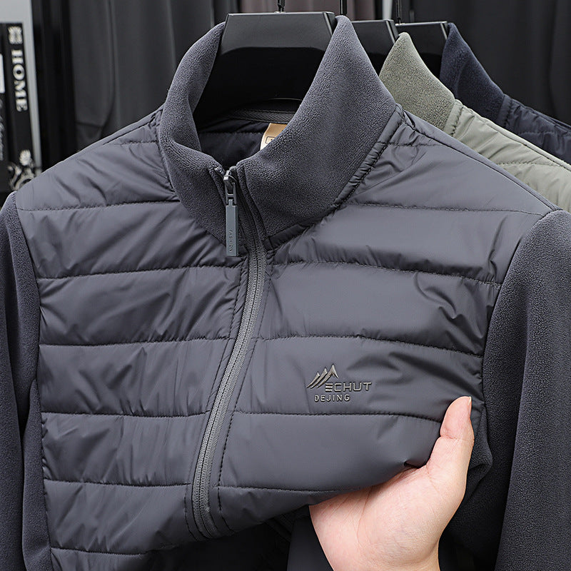 Mens Stand Collar Warm Casual Jacket