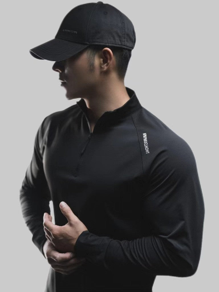 Men's Quick-Dry Half-Zip Long Sleeve Sport Shirt