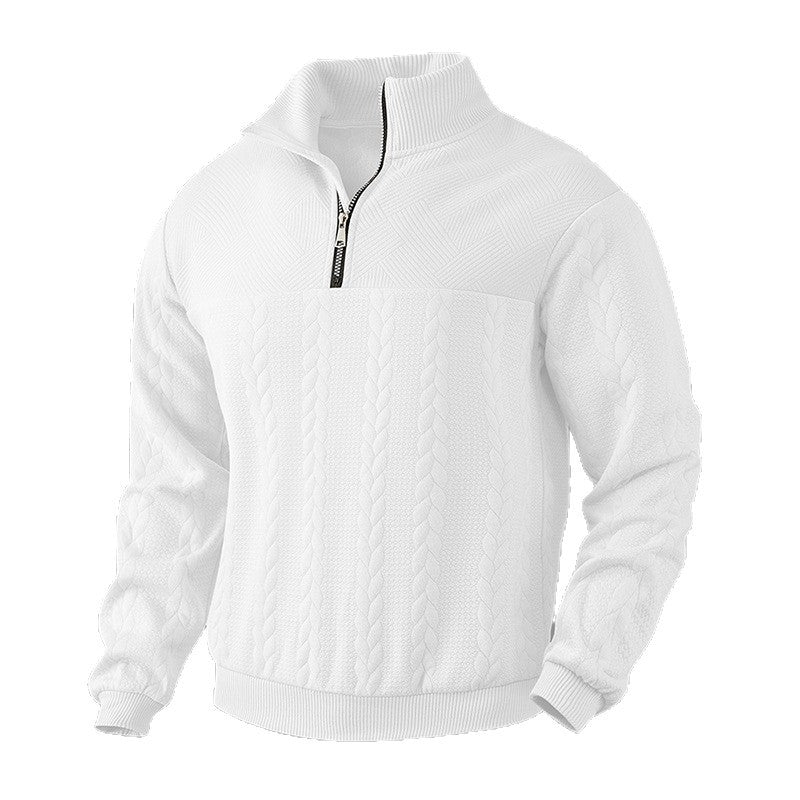 Stand-up collar zip-up hoodie