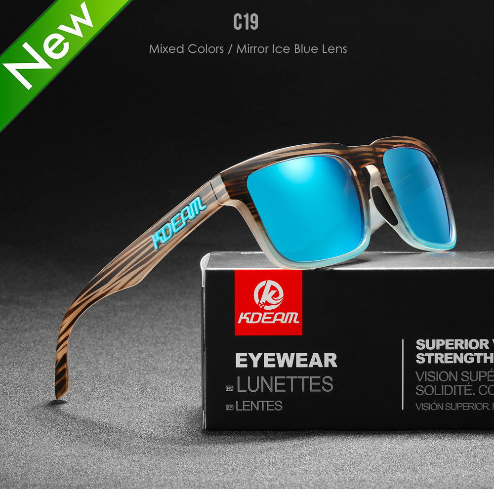 Classic Square Polarized Sunglasses for Outdoor Sports